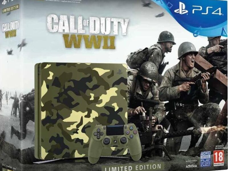 PlayStation 4 Slim 1000GB - Green - Limited edition Call of Duty: WWII + Call of Duty WWII