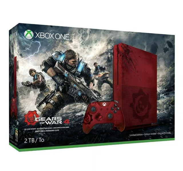 Xbox One S 2000GB - Red + Gear of War 4