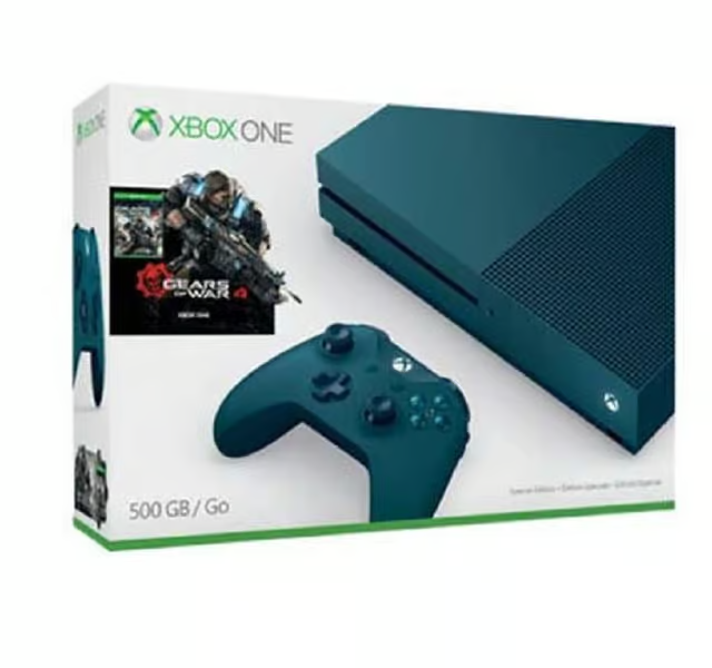 Xbox One S 500GB - Blue - Limited edition Gears of War 4 + Gears of War 4