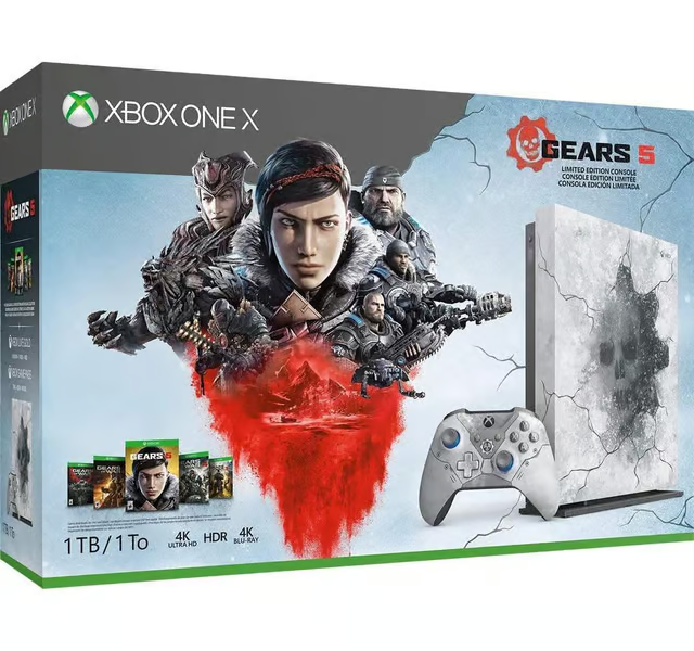 Xbox One X 1000GB - Grey - Limited edition Gears 5 + Gears 5