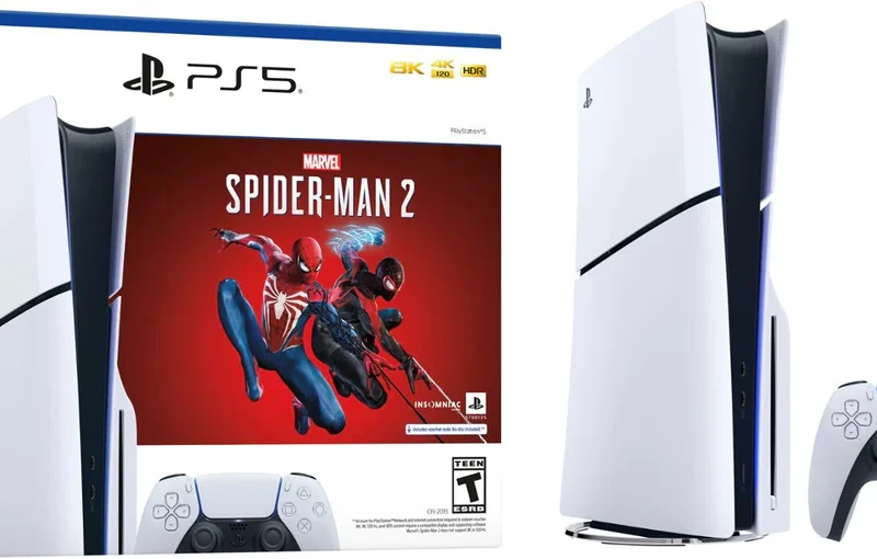 PlayStation 5 Slim Console Marvel’s Spider-Man 2 Bundle - White (New)